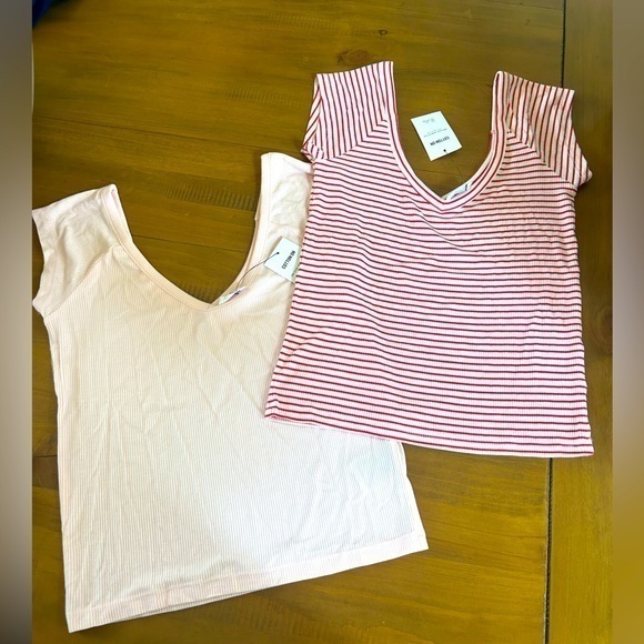 Cotton On Tops - NWT Cotton On Striped and Solid V-Neck Tops